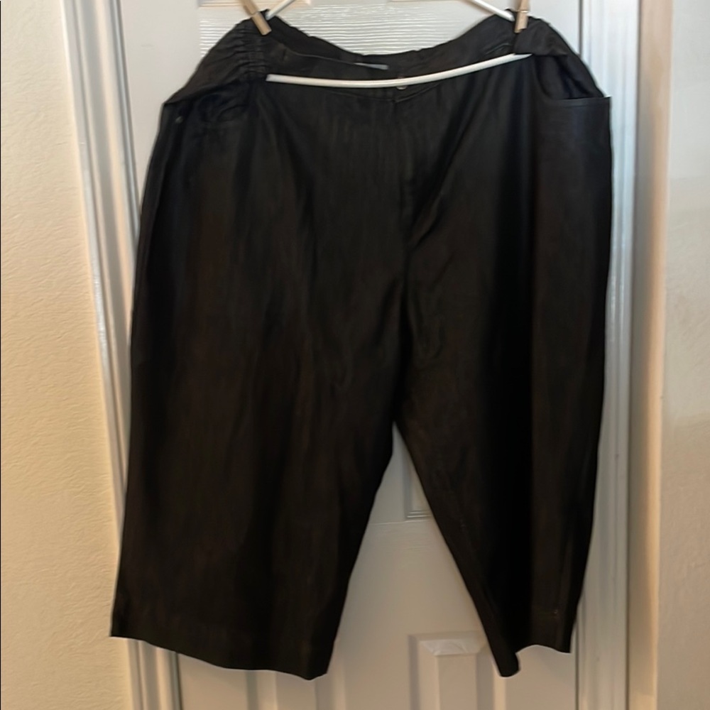 Roaman's Black Dress Pants Classic Straight-Leg